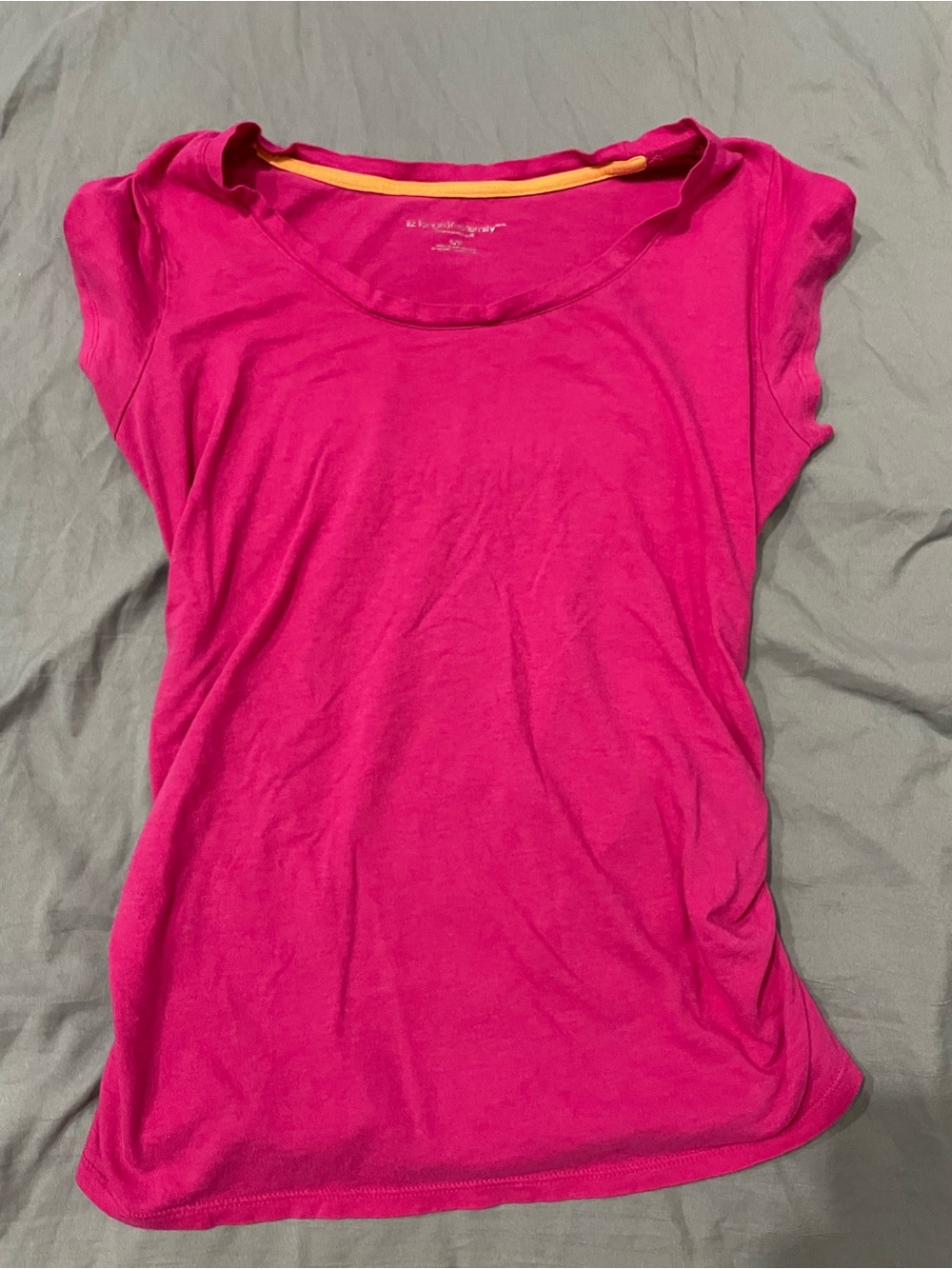 Maternity Scoop Neck Cap Sleeve Tee - Bright Pink